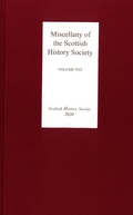 Cover: Miscellany of the Scottish History Society, volume XVI - Scottish History Society