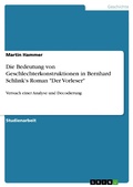 Cover: Die Bedeutung von Geschlechterkonstruktionen in Bernhard Schlink's Roman "Der Vorleser" - GRIN Verlag