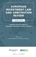 Cover: European Investment Law and Arbitration Review - Martinus Nijhoff