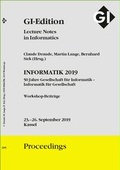 Cover: GI Edition Proceedings Band 295 INFORMATIK 2019, Workshop-Beitr&auml;ge, - K&ouml;llen