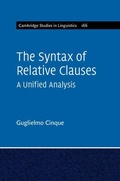 Cover: The Syntax of Relative Clauses - Cambridge University Press