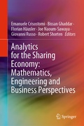 Cover: Analytics for the Sharing Economy: Mathematics, Engineering and Business Perspectives - Springer