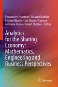 Cover: Analytics for the Sharing Economy: Mathematics, Engineering and Business Perspectives - Springer