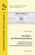Cover: 100 Zeilen - das Mittwochsfeuilleton - Lichtung