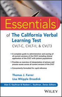 Enlarge image Cover: Essentials of the California Verbal Learning Test - Wiley