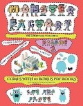 Cover: Pre K Printable Workbooks (Cut and paste Monster Factory - Volume 2) - Best Activity Books for Kids