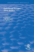 Cover: Early Greek Thought - Routledge