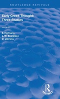 Cover: Early Greek Thought - Routledge