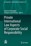 Cover: Private International Law Aspects of Corporate Social Responsibility - Springer