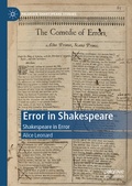 Cover: Error in Shakespeare - Palgrave Macmillan