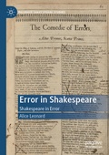 Cover: Error in Shakespeare - Palgrave Macmillan