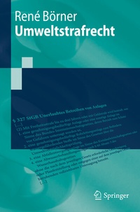 Abbildung von: Umweltstrafrecht - Springer
