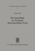 Cover: Die Satzteilfolge im Verbalsatz alttestamentlicher Prosa - Mohr Siebeck