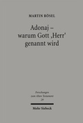 Cover: Adonaj - warum Gott "Herr" genannt wird - Mohr Siebeck