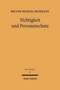 Bild: Nichtigkeit und Personenschutz - Mohr Siebeck