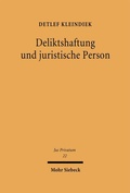 Bild: Deliktshaftung und juristische Person - Mohr Siebeck