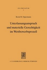 Abbildung von: Unterlassungsanspruch und materielle Gerechtigkeit im Wettbewerbsprozess - Mohr Siebeck