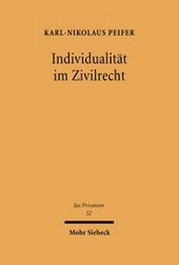 Bild: Individualitaet im Zivilrecht - Mohr Siebeck