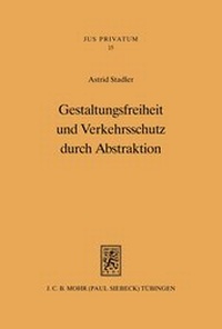 Bild: Gestaltungsfreiheit und Verkehrsschutz durch Abstraktion - Mohr Siebeck