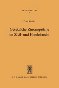 Bild: Gesetzliche Zinsansprueche im Zivil- und Handelsrecht - Mohr Siebeck