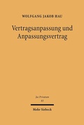 Bild: Vertragsanpassung und Anpassungsvertrag - Mohr Siebeck