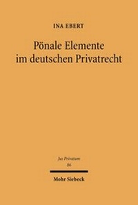 Bild: Poenale Elemente im deutschen Privatrecht - Mohr Siebeck