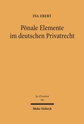 Bild: P&ouml;nale Elemente im deutschen Privatrecht - Mohr Siebeck
