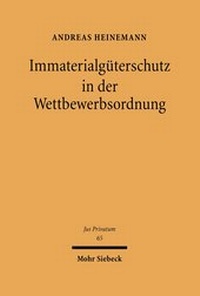 Abbildung von: Immaterialgueterschutz in der Wettbewerbsordnung - Mohr Siebeck