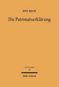Bild: Die Patronatserklaerung - Mohr Siebeck