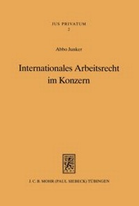 Bild: Internationales Arbeitsrecht im Konzern - Mohr Siebeck
