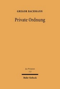 Bild: Private Ordnung - Mohr Siebeck