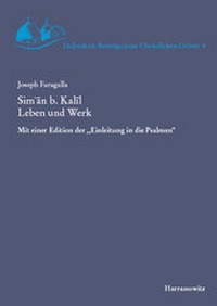 Abbildung von: Sim?an b. Kalil. Leben und Werk - Harrassowitz Verlag