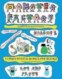Enlarge image Cover: Kindergarten Activity Sheets (Cut and paste Monster Factory - Volume 3) - Best Activity Books for Kids