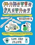 Cover: Preschooler Education Worksheets (Cut and paste Monster Factory - Volume 3) - Best Activity Books for Kids