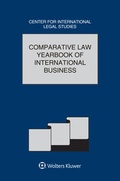 Cover: Comparative Law Yearbook of International Business - Kluwer Law International
