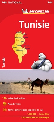 Abbildung von: Tunisia - Michelin National Map 744 - Michelin Editions des Voyages