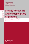 Cover: Security, Privacy, and Applied Cryptography Engineering - Springer