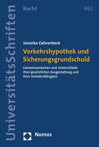 Abbildung von: Verkehrshypothek und Sicherungsgrundschuld - Nomos