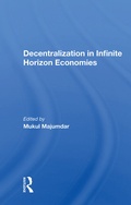 Cover: Decentralization In Infinite Horizon Economies - CRC Press
