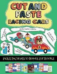 Enlarge image Cover: Pre K Printable Workbooks (Cut and paste - Racing Cars) - Best Activity Books for Kids