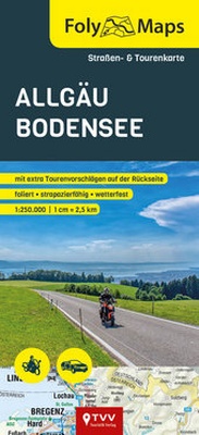 Abbildung von: FolyMaps Karte Allgäu Bodensee 1:250 000 - TVV Touristik-Verlag GmbH