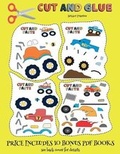 Cover: Scissor Practice (Cut and Glue - Monster Trucks) - Best Activity Books for Kids