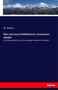 Cover: UEber eine neue Schildkroetenart, Cinosternon effeldtii - Hansebooks
