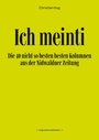 Cover: Ich meinti III - BoD - Books on Demand