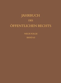 Abbildung von: Jahrbuch des oeffentlichen Rechts der Gegenwart. Neue Folge - Mohr Siebeck