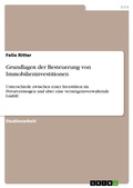 Cover: Grundlagen der Besteuerung von Immobilieninvestitionen - GRIN Verlag