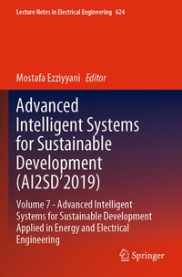 Enlarge image Cover: Advanced Intelligent Systems for Sustainable Development (AI2SD'2019) - Springer