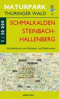 Abbildung von: Wanderkarte Schmalkalden und Steinbach-Hallenberg - grünes herz
