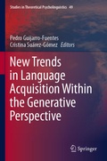 Cover: New Trends in Language Acquisition Within the Generative Perspective - Springer