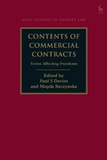 Cover: Contents of Commercial Contracts - Hart Publishing
